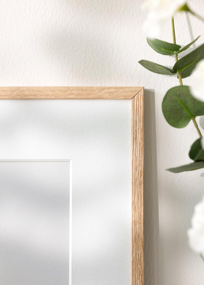 Cadre Mince Chêne Verre Acrylique 35x50 cm