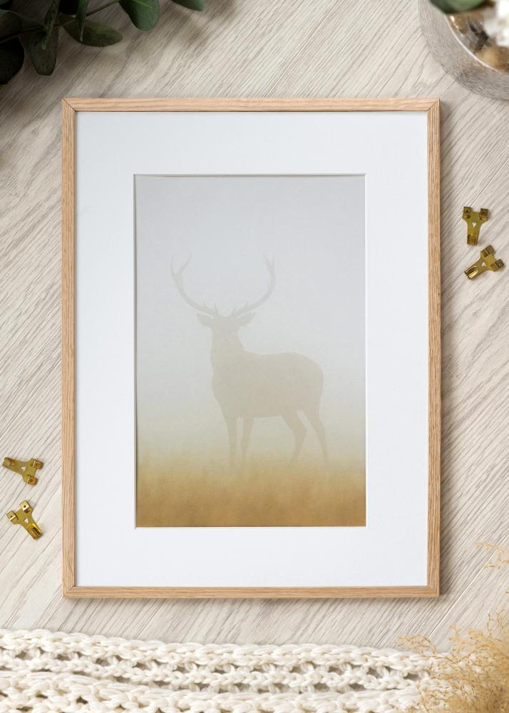 Cadre Mince Chêne Verre Acrylique 35x50 cm