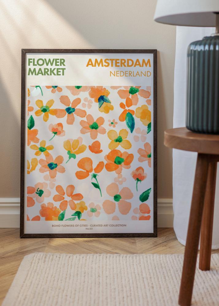 Cadre Trendy Verre Acrylique Noyer 30x30 cm