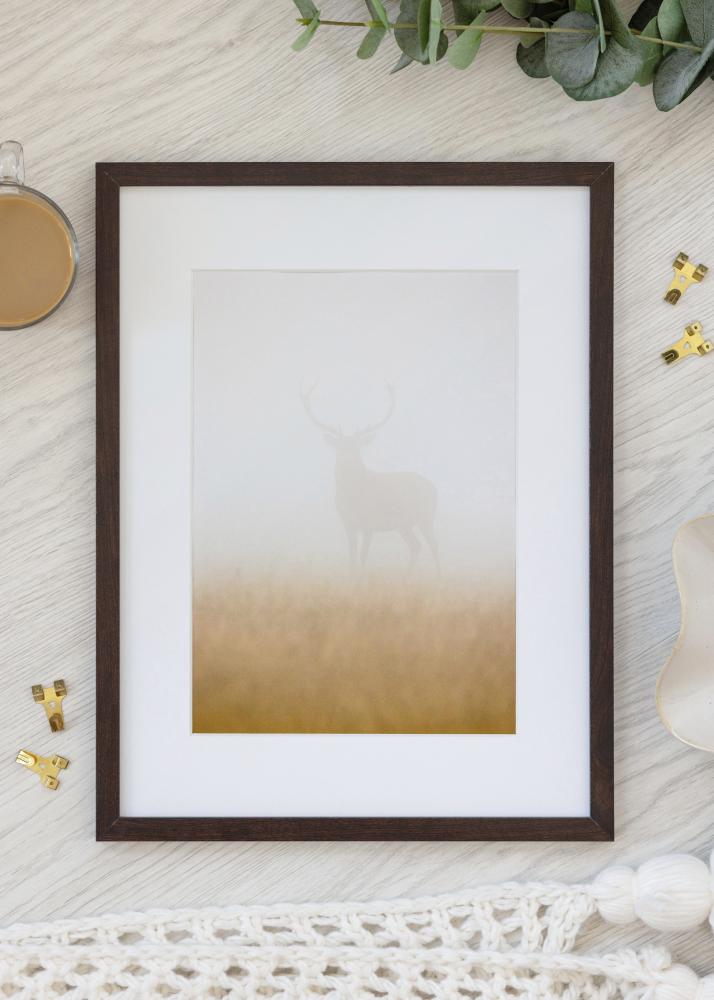 Cadre Trendy Verre Acrylique Noyer 30x30 cm