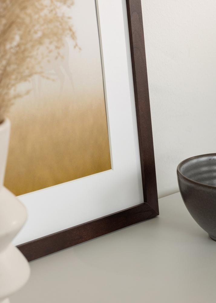 Cadre BGA Classic Verre Acrylique Noyer 50x50 cm