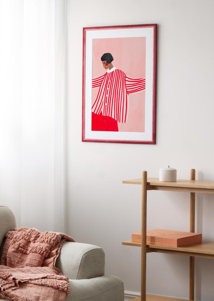 Cadre Cornwall Verre Acrylique Rouge Foncé 40x50 cm