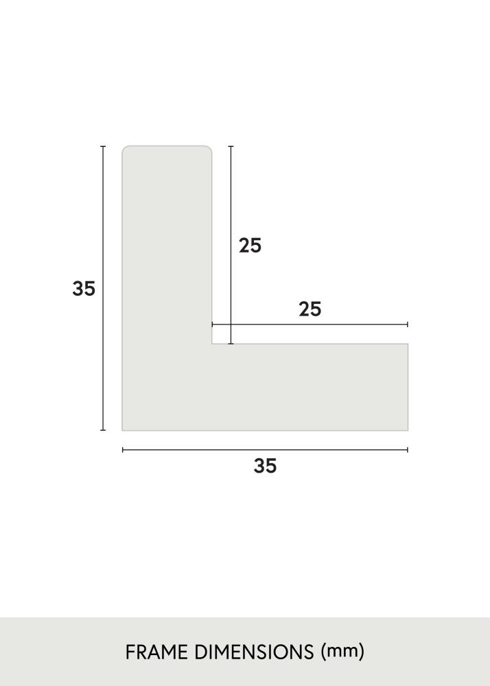 Cadre Sussex Verre Acrylique Noir/Argent 40x40 cm