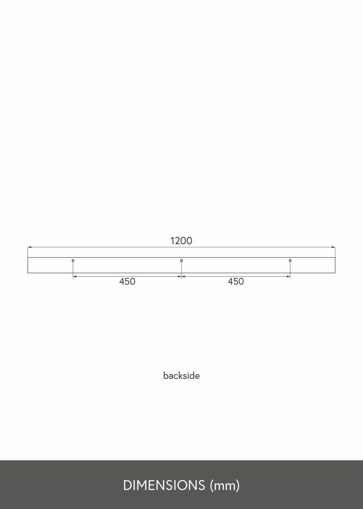 KAILA Étagère à Tableaux Noire 120 cm