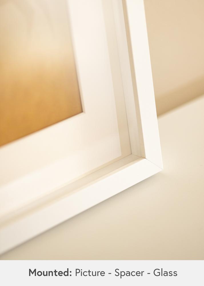 BGA Cadre boîte Blanc 40x60 cm - Passe-partout Blanc 25x50 cm