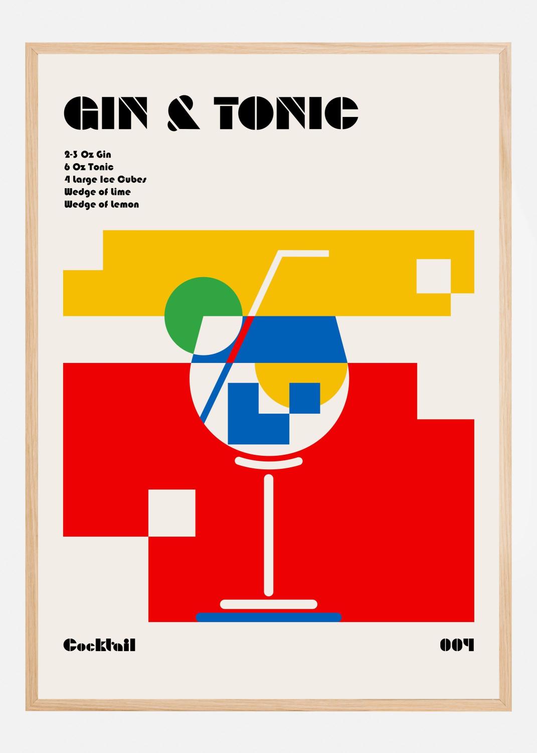 Product Image for Gin a Tonic Bauhaus Cocktail Poster (21x29.7 cm (A4))