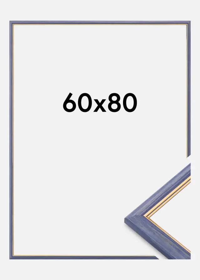Cadre Claudia Verre acrylique Bleu 60x80 cm
