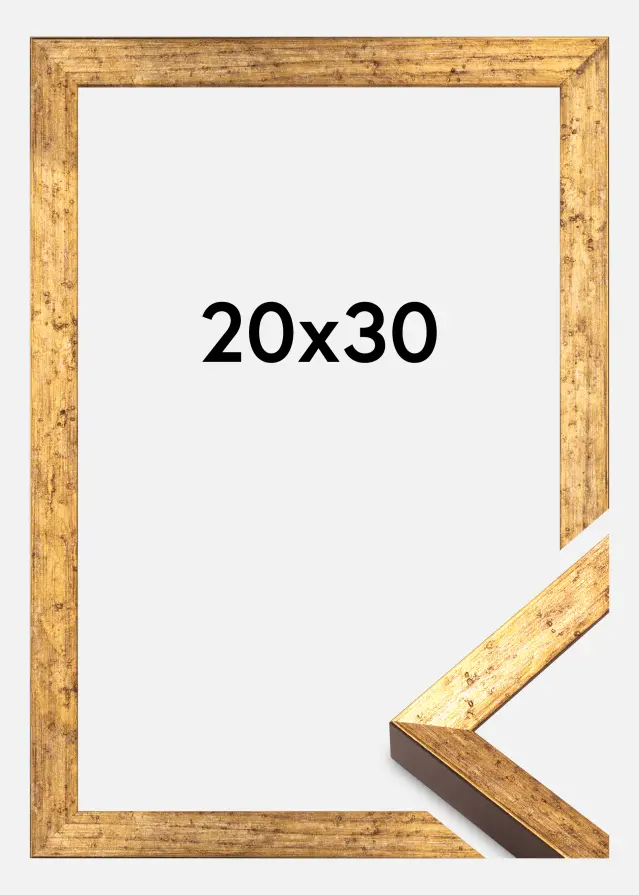 Cadre Dune Verre acrylique Or 20x30 cm