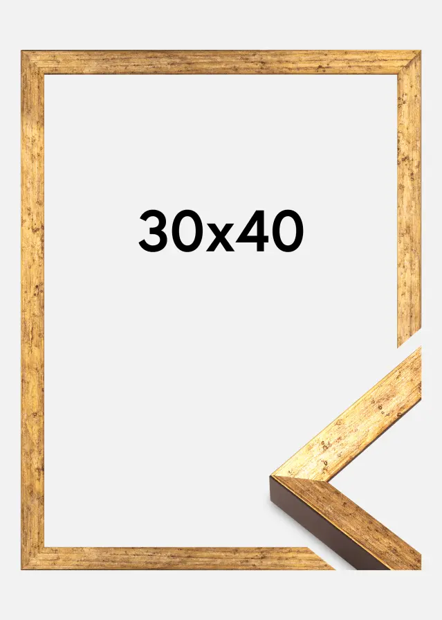 Cadre Dune Verre acrylique Or 30x40 cm