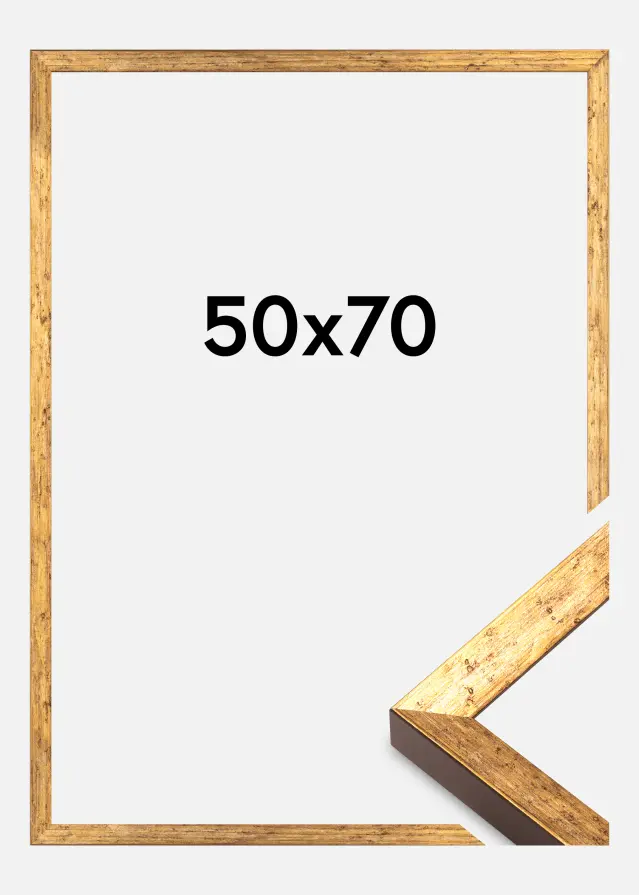 Cadre Dune Verre Acrylique Or 50x70 cm