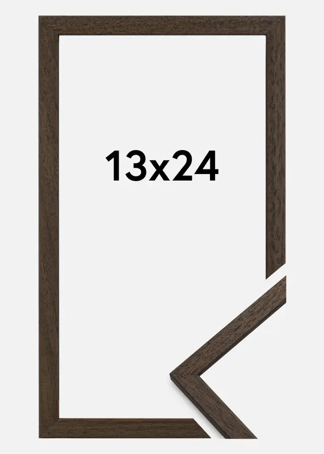Cadre Edsbyn Verre Acrylique Noyer 13x24 cm