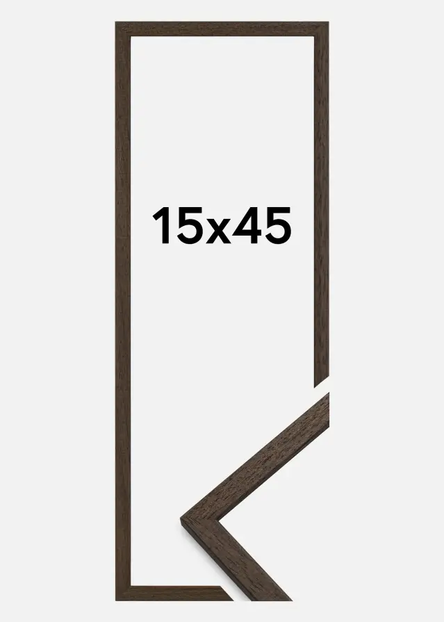 Cadre Edsbyn Verre Acrylique Noyer 15x45 cm