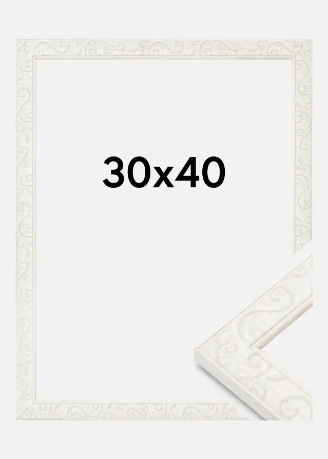 Cadre Milton Acrylique Blanc 30x40 cm