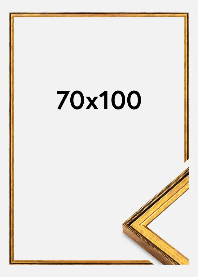 Cadre Ringa Verre acrylique Or 70x100 cm