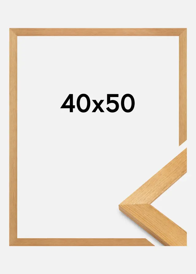 Cadre Sandra Verre acrylique Chêne massif 40x50 cm