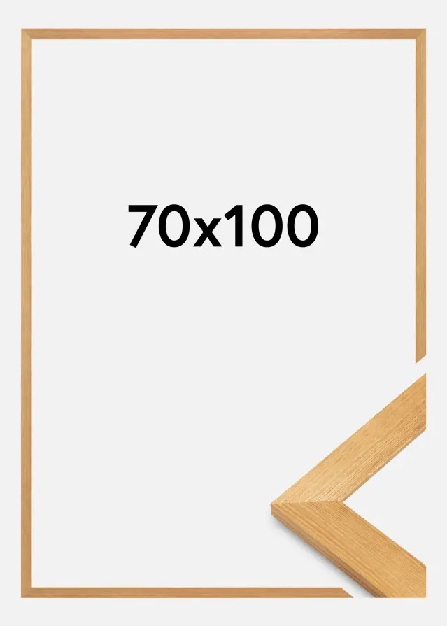 Cadre Sandra Verre acrylique Chêne massif 70x100 cm