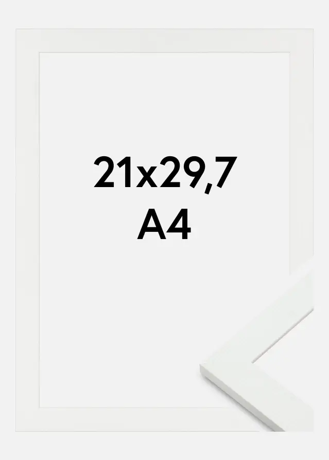 Cadre Sandra Verre Acrylique Blanc 21x29,7 cm (A4)