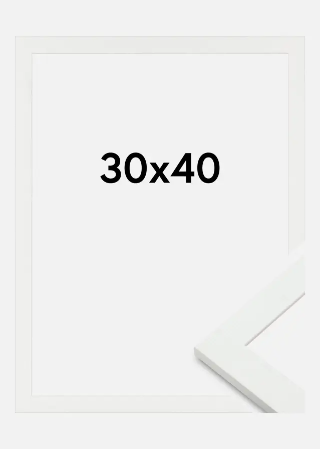 Cadre Sandra Verre Acrylique Blanc 30x40 cm