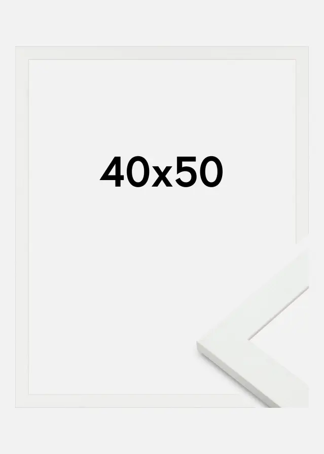 Cadre Sandra Verre Acrylique Blanc 40x50 cm