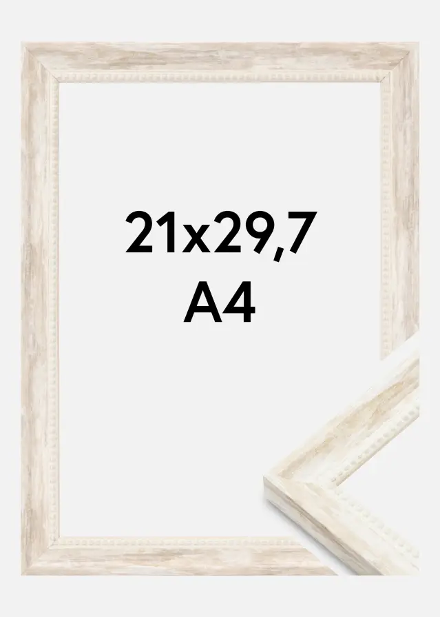 Cadre Soledad Verre acrylique Blanc 21x29,7 cm (A4)