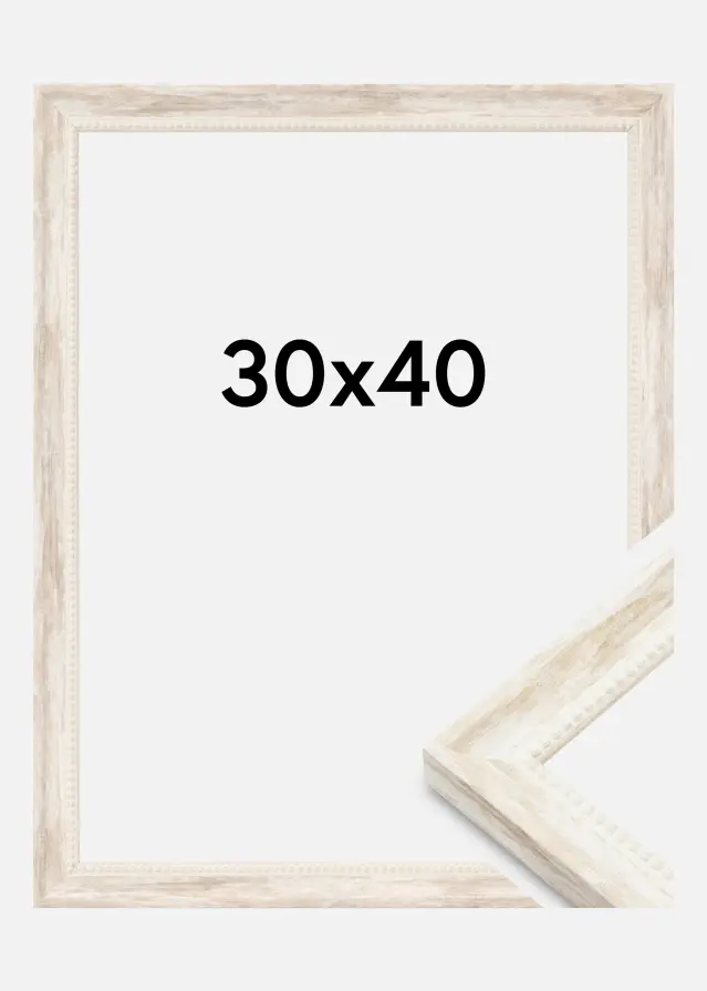 Cadre Soledad Verre Acrylique Blanc 30x40 cm