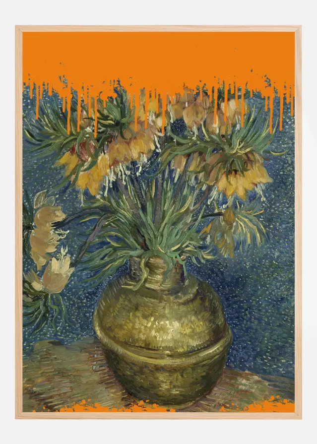 Collage Sunflowers and the splash Van Gogh Poster