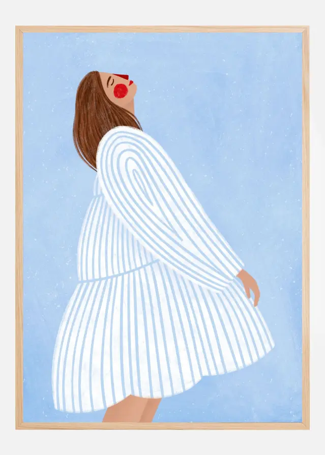 The Woman With the Blue Stripes Poster