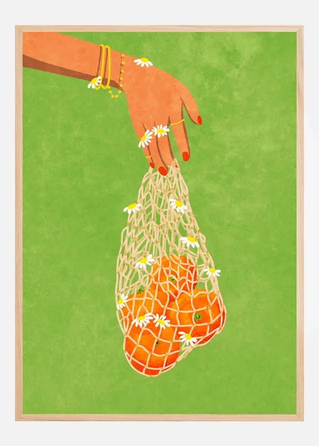 Fresh Oranges Poster