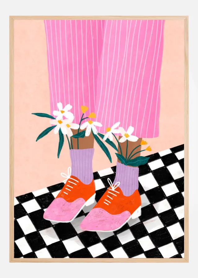Floral Socks Poster