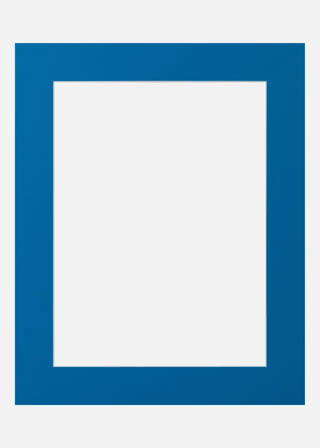 Passe-partout Electric Blue (noyau blanc) 20x20 cm (14x14)