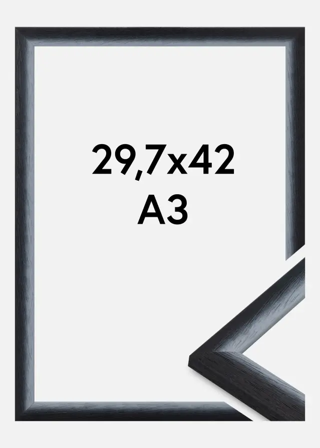 Cadre Cornwall Verre Acrylique Noir 29,7x42 cm (A3)