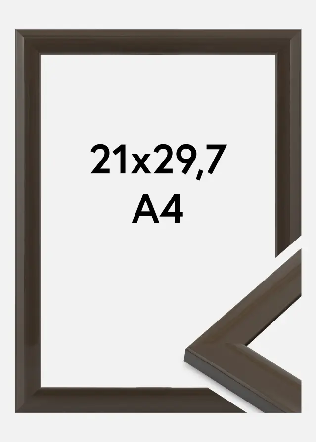 Cadre Dorset Verre Acrylique gris foncé 21x29,7 cm (A4)