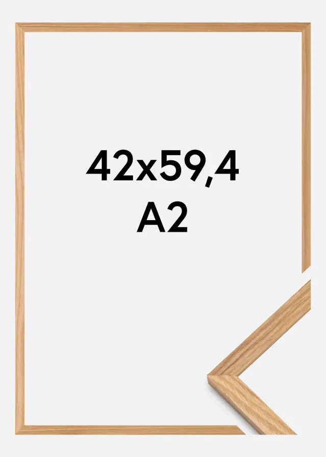 Cadre Chêne massif Verre acrylique 42x59,4 (A2)