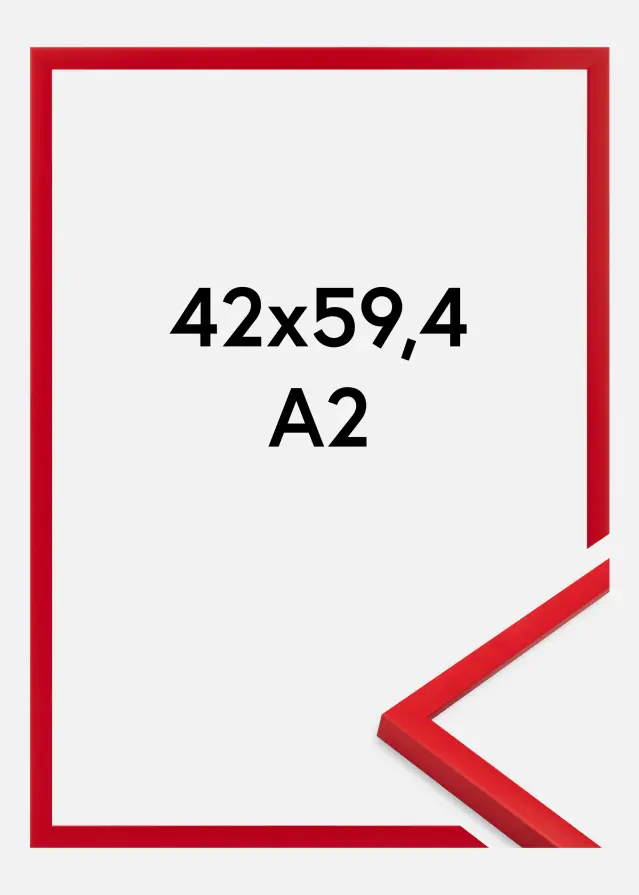 Cadre Kent Verre Acrylique Rouge 42x59,4 cm (A2)