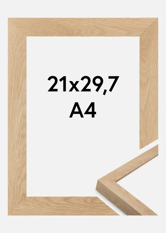 Cadre Wells Verre Acrylique Chêne 21x29,7 cm (A4)