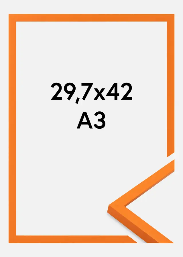 Cadre Kent Verre Acrylique Orange 29,7x42 cm (A3)