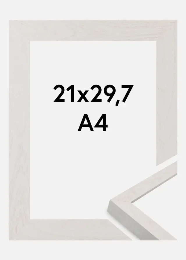 Cadre Wells Verre Acrylique Blanc 21x29,7 cm (A4)