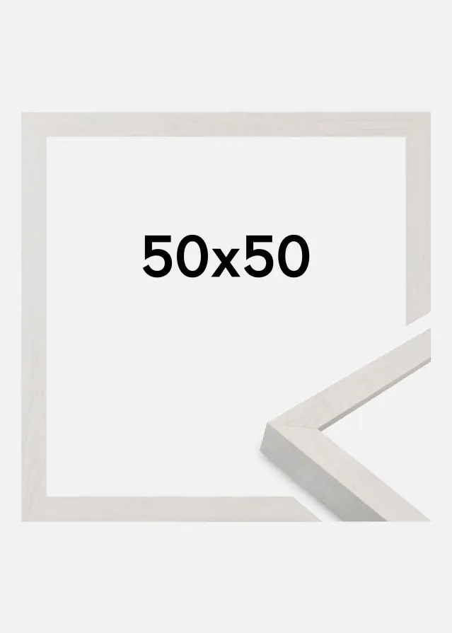 Cadre Wells Verre Acrylique Blanc 50x50 cm