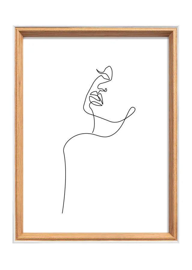 Cadre Silhouette Chêne 18x24 cm