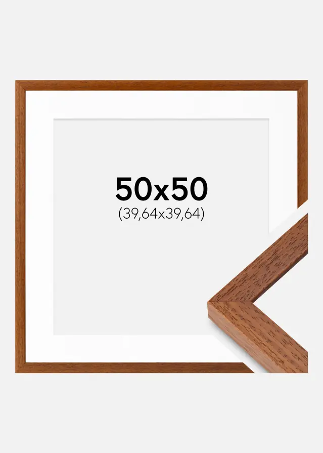 Cadre Hermes Livre 50x50 cm - Passe-partout Blanc 16x16 inches