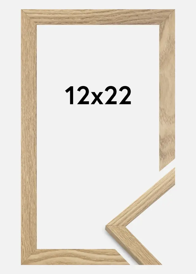 Cadre Trendy Verre Acrylique Chêne 12x22 cm