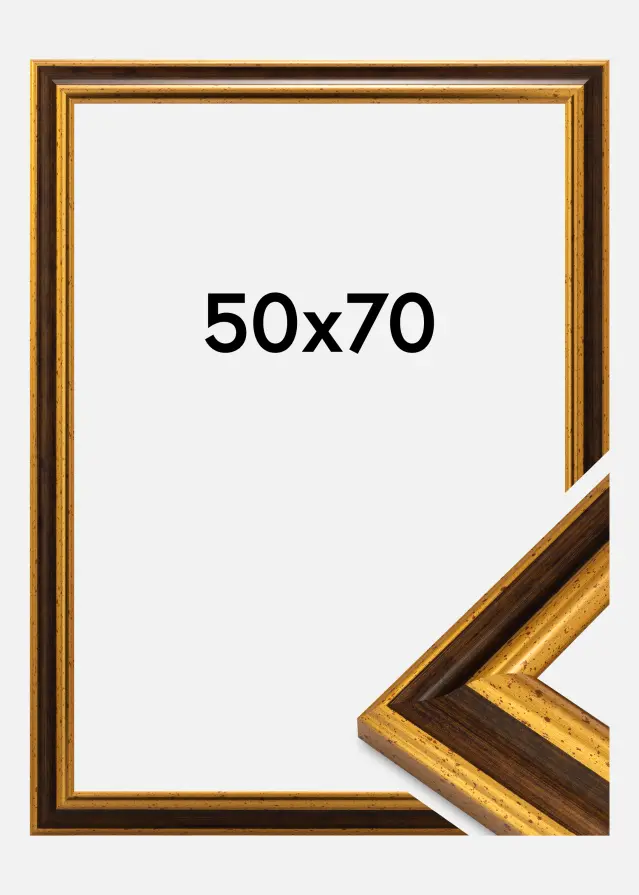 Cadre Aberystwyth Verre Acrylique Or 50x70 cm