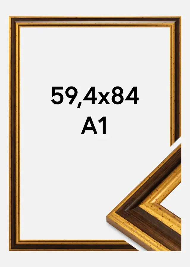 Cadre Aberystwyth Verre Acrylique Or 59,4x84,1 cm (A1)