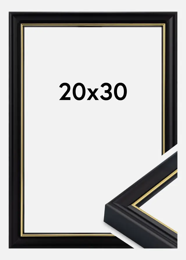 Cadre Canterbury Verre Acrylique Noir 20x30 cm