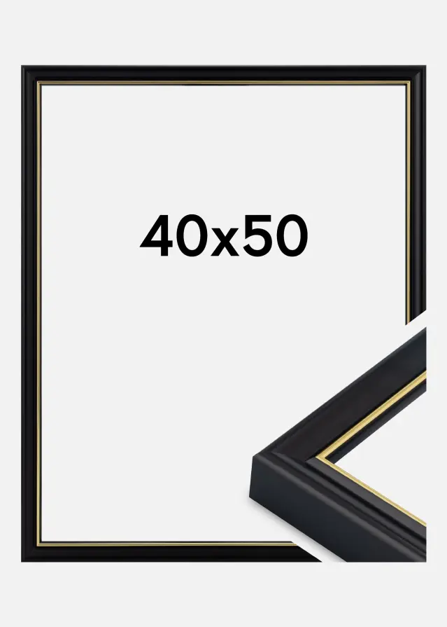 Cadre Canterbury Verre Acrylique Noir 40x50 cm