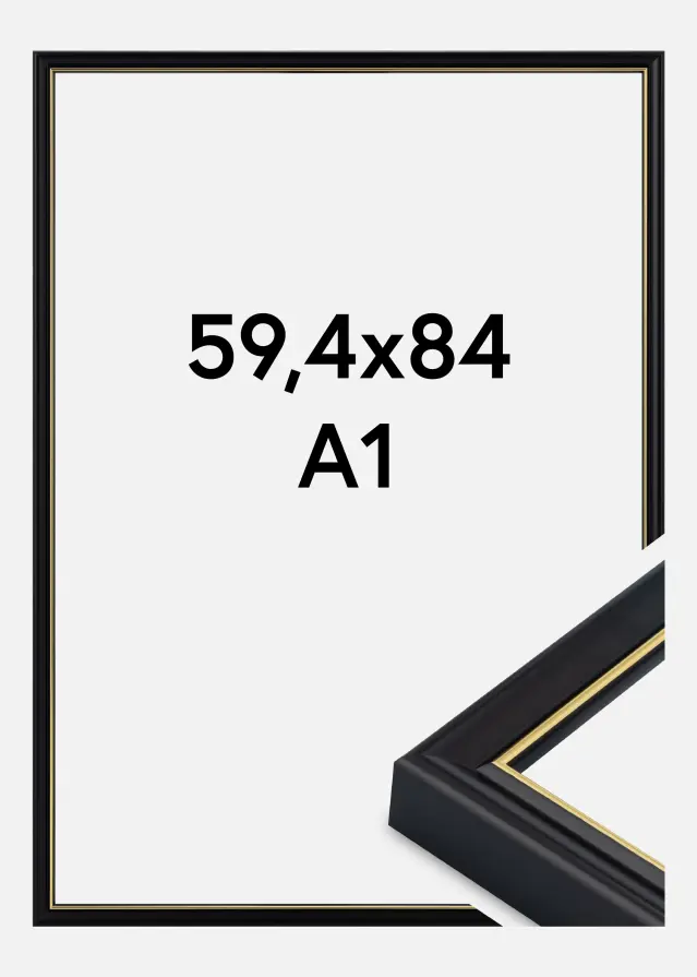 Cadre Canterbury Verre Acrylique Noir 59,4x84,1 cm (A1)