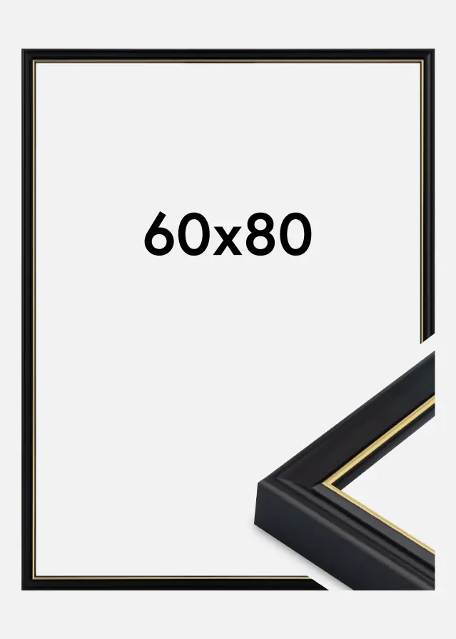 Cadre Canterbury Verre Acrylique Noir 60x80 cm