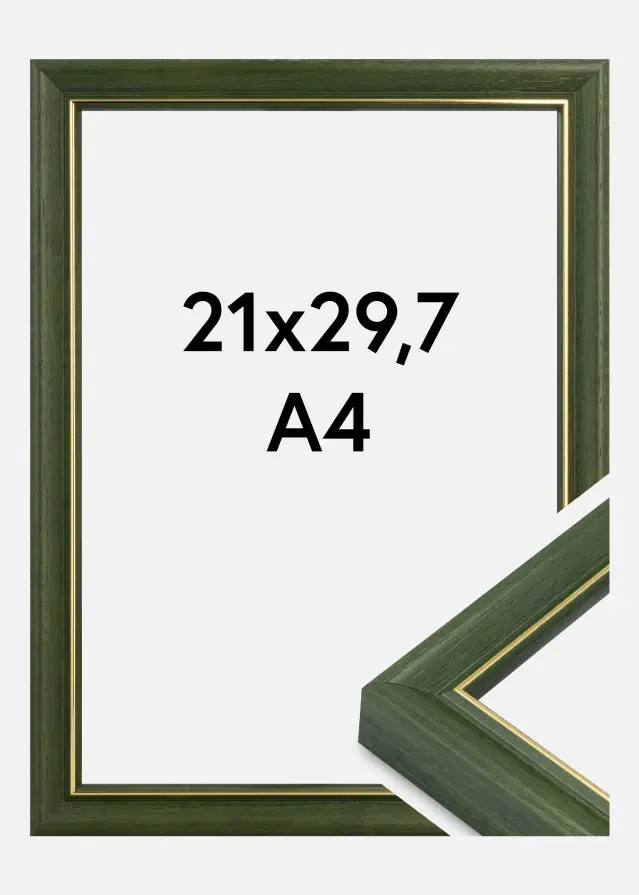 Cadre Canterbury Verre Acrylique Vert 21x29,7 cm (A4)