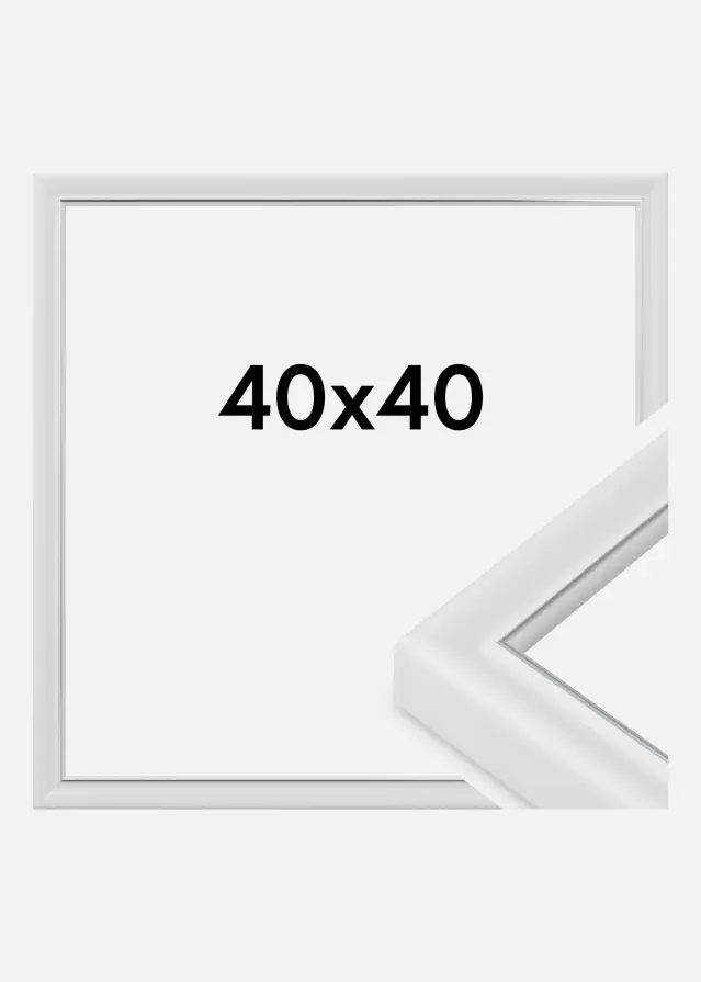 Cadre Canterbury Verre Acrylique Blanc 40x40 cm