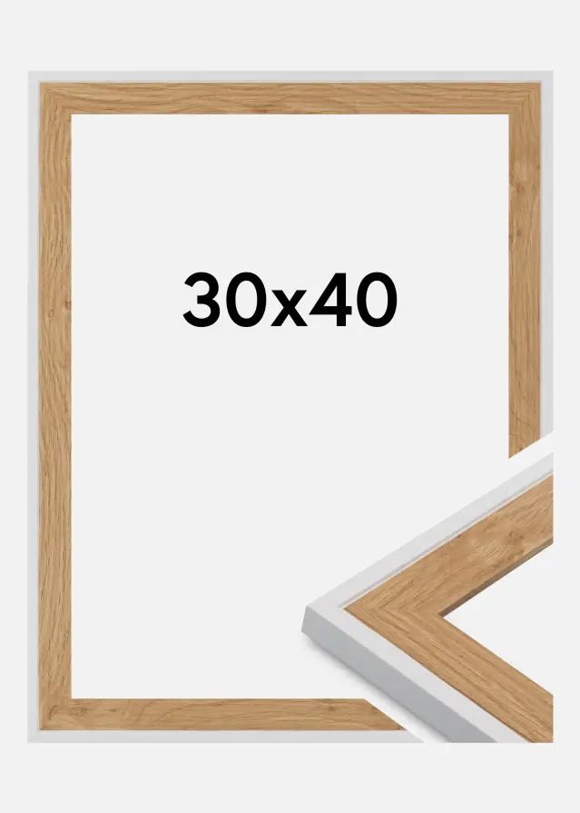 Cadre Clearline Verre Acrylique Blanc 30x40 cm